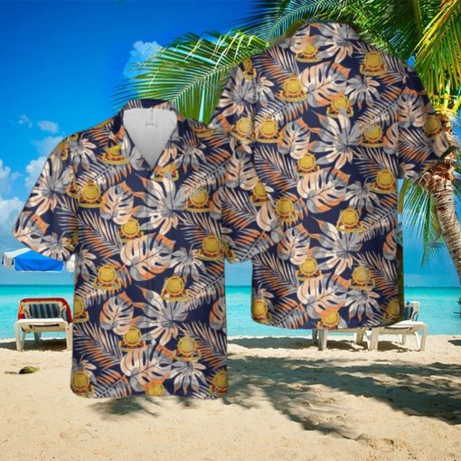 US Army Transportation Corps Regimental Crest Tropical Hawaiian Shirt Holiday Summer Gift