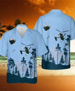 US Army paratroopers jump out the back of a CH_47 Chinook helicopter Hawaiian Shirt