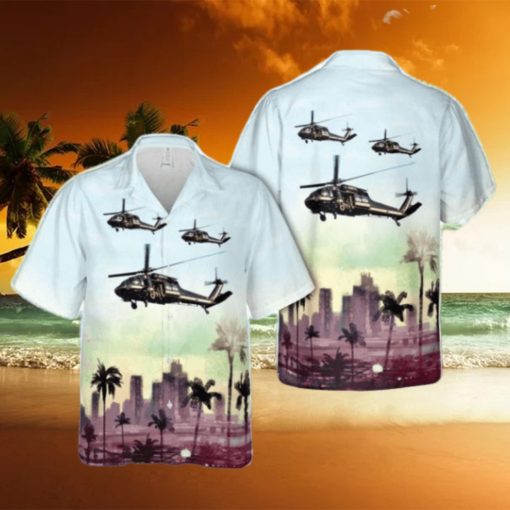 US Customs Service Sikorsky UH 60A Blackhawk 3D Hawaiian Shirt