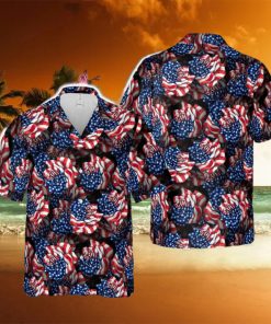 US Flag Rose Hawaiian Shirt For Men Women Summer