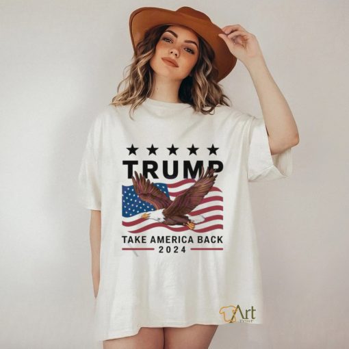 US Flag Trump Take America Back 2024 Retro Shirt