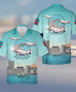 US Navy A 4L Skyhawk Of Attack Squadron 203 (VA 203) Blue Dolphins Hawaiian Shirt Print Ideas Gift Mens