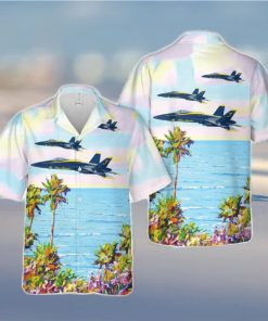 US Navy Blue Angels #3 FA 18C Hawaiian Shirt Print Ideas Gift Mens