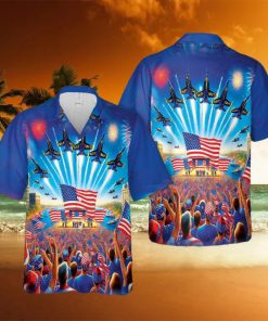 US Navy Blue Angels, 4th Of July Hawaiian Shirt