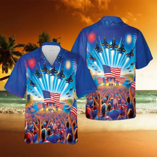 US Navy Blue Angels, 4th Of July Hawaiian Shirt