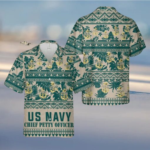 US Navy Chief Anchor Hawaiian Shirt Print Ideas Gift Mens