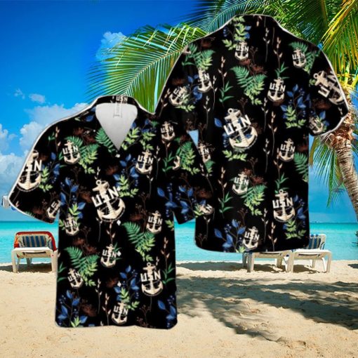 US Navy Chief BackBone Anchor Tropical 3D Hawaiian Shirt US Navy Summer Gift