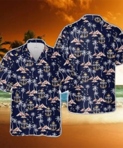 US Navy Chief Petty Officer Backbone Anchor Hawaiian Shirt Tropical Beach