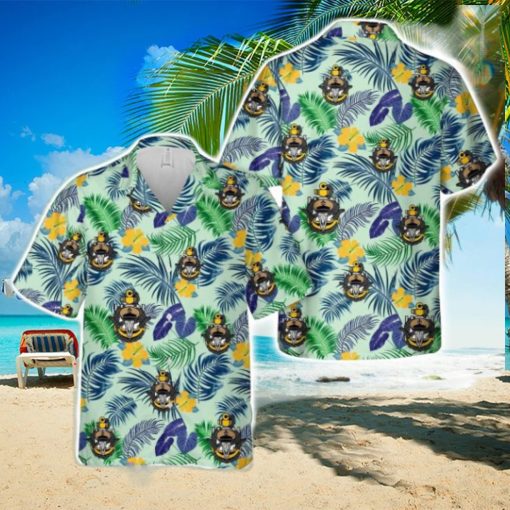 US Navy Chief with Goat Skull anchor Tropical 3D Hawaiian Shirt US Navy Summer Gift