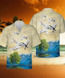 US Navy Douglas A 1 Skyraider Papoose Flight Of VA 176 Hawaiian Shirt