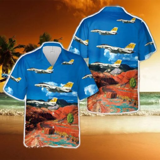 US Navy F 14B Tomcat VF 32 Swordsmen Hawaiian Shirt Gift Holidays