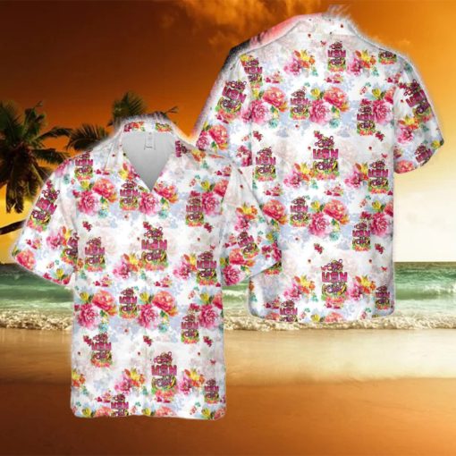 US Navy Female Chick Chief CPO Pink 2 Hawaiian Shirt