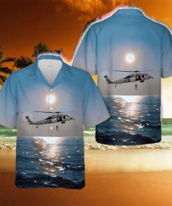 US Navy MH_60S Sea Eightballers Hawk helicopter Sea Combat Squadron Eight (HSC_8) Hawaiian Shirt