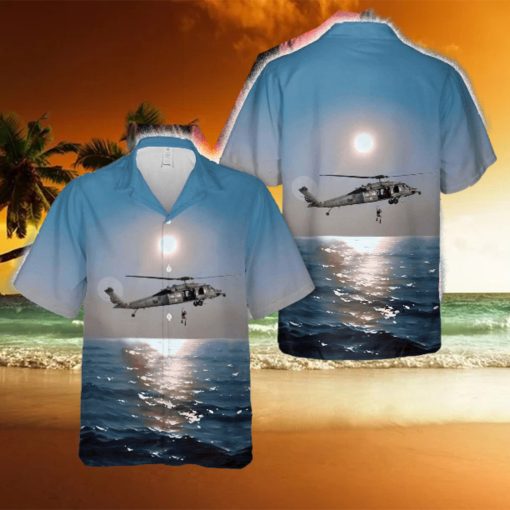 US Navy MH_60S Sea Eightballers Hawk helicopter Sea Combat Squadron Eight (HSC_8) Hawaiian Shirt