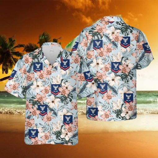 US Navy Red E_4 Aviation Boatswain’s Mate AB Hawaiian Shirt