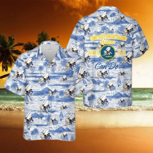 US Navy SEABEES Naval Construction Force (NCF) Hawaiian Shirt