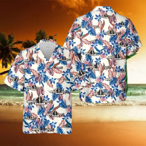 US Navy Silver SSBN Deterrent Patrol insignia Hawaiian Shirt US Navy Aloha Shirt