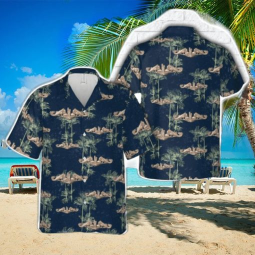 US Navy Submarine Warfare Insignia Tropical 3D Hawaiian Shirt US Navy Summer Gift