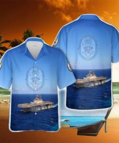 US Navy USS Boxer (LHD 4) 3D Hawaiian Shirt Button Beach Shirt