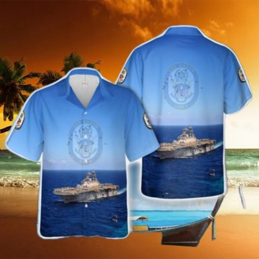 US Navy USS Boxer (LHD 4) 3D Hawaiian Shirt Button Beach Shirt