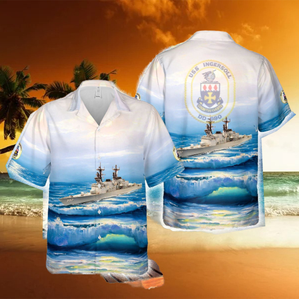 US Navy USS Ingersoll (DD_990) Hawaiian Shirt