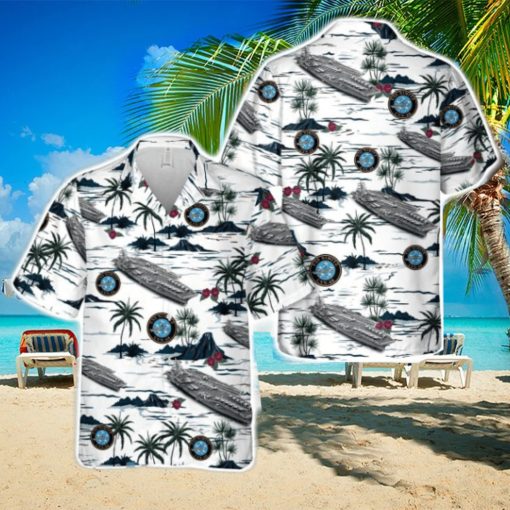 US Navy USS Nimitz (CVN 68) Tropical 3D Hawaiian Shirt US Navy Summer Gift