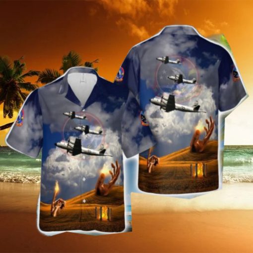 US Navy VP 6 Blue Sharks P 3B 3D Hawaiian Shirt Button Beach Shirt