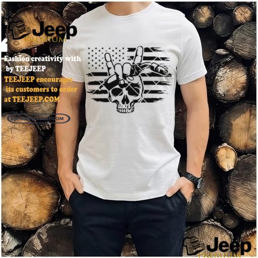 US Rock Sign Skull Welder shirt