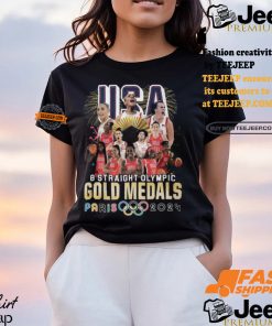 USA Basketball Women Team 8 Straight Olympic Gold Medals Paris 2024 T Shirt