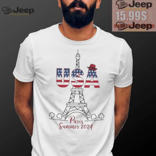 USA Eiffel Tower Paris Summer 2024 logo shirt