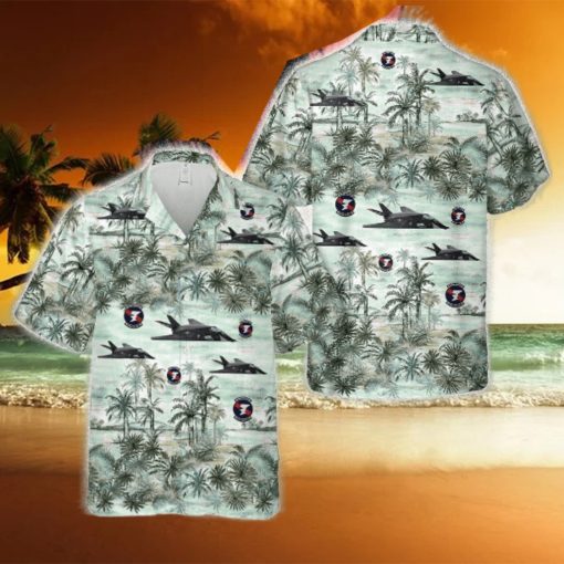 USAF 9th Fighter Squadron Flying Knights Lockheed Martin F_117A Nighthawk Hawaiian Shirt