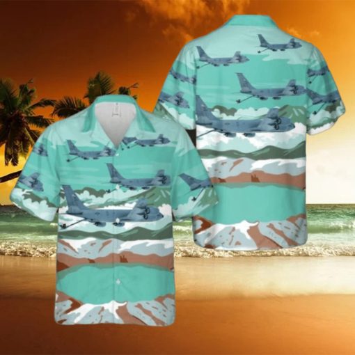 USAF Alaska Air National Guard 168th Air Refueling Squadron Boeing KC 135R Stratotanker Hawaiian Shirt Beach Lover Gift