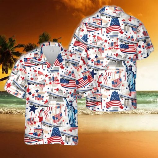 USAF Nightwatch Doomsday Boeing E 4B,4th Of July Hawaiian Shirt