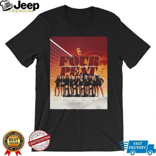 USC Trojans Four Peat 2021 2024 National Champions T Shirt