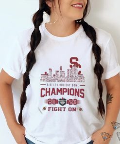 USC Trojans Skyline Players Name 2023 Directv Holiday Bowl Champions Fight On Fan Gifts Merchandise T shirt