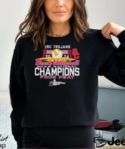 USC Trojans Women’s Beach Volleyball 2024 National Champs Four T Shirt