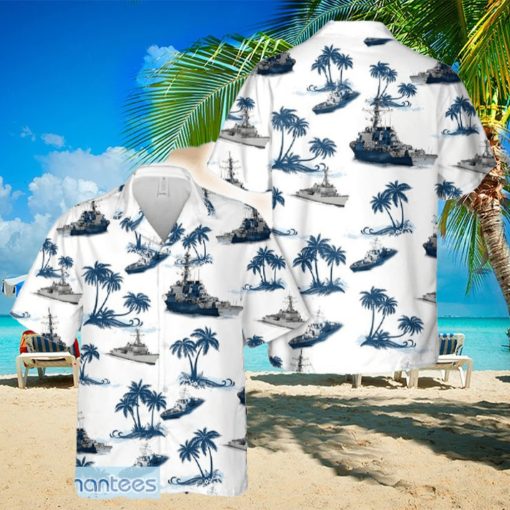 USS Arleigh Burke class Destroyer Ship Hawaiian Shirt Gift Holidays