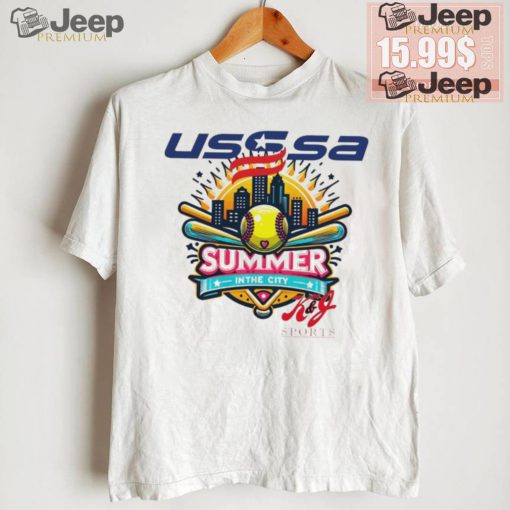 USSSA New Jersey Fast Pitch Summer in the City 2024 logo shirt