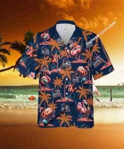UTSA Roadrunners Coconut Tree Pattern 3D Hawaiian Shirt Flamingo Play Football For Men Women