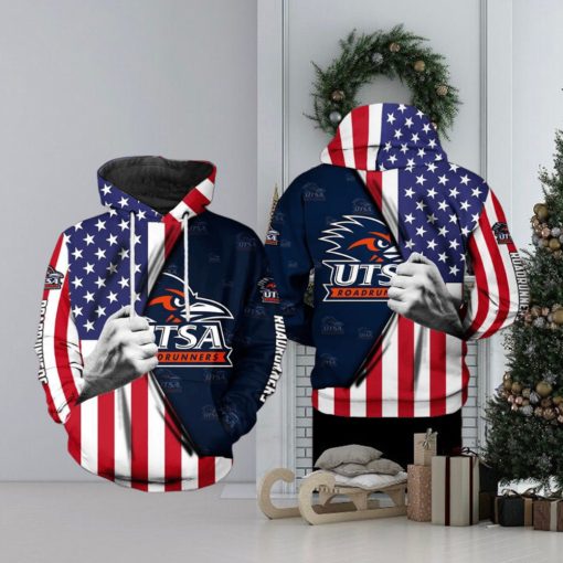 UTSA Roadrunners NCAA US Flag 3D Printed Hoodie Ver 1