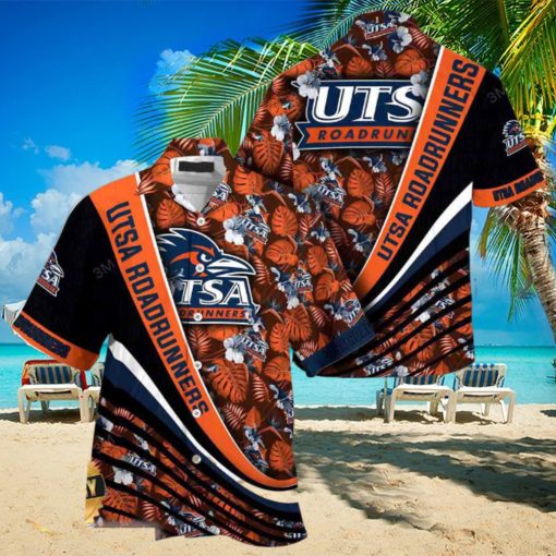 UTSA Roadrunners Summer Beach Hawaiian Shirt With Tropical Flower Pattern