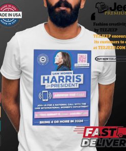 Uaw Women Harris For President Answer The Call Scoring 4 Or More In 2024 Shirt