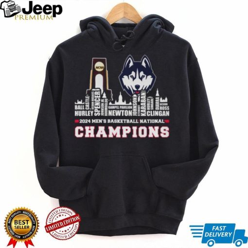 Uconn Huskies 2024 Men’s Basketball National Champions Players Name City Skyline Shirt