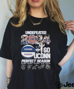 Uconn Huskies Basketball Undefeated 2024 Go Uconn Perfect Season Signatures Shirt