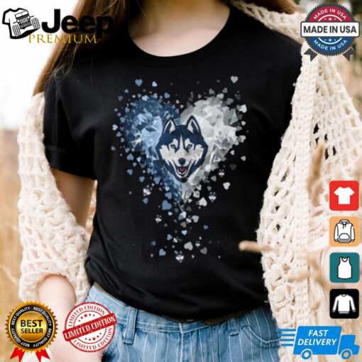 Uconn Huskies Crystal Heart Shirt