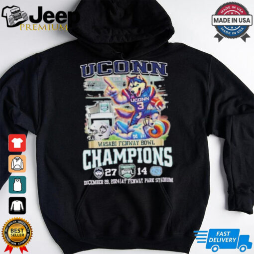 Uconn Huskies Mascot Wasabi Fenway Bowl Champions Shirt