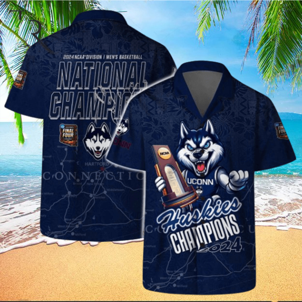 Uconn Huskies National Champions 2024 Hawaiian Set