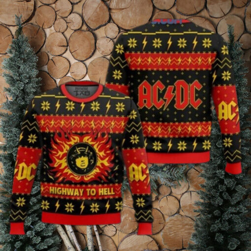 Ugly Christmas Sweater   ACDC Highway to hell