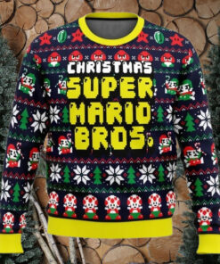 Ugly Christmas Sweater Christmas Mario Bros.