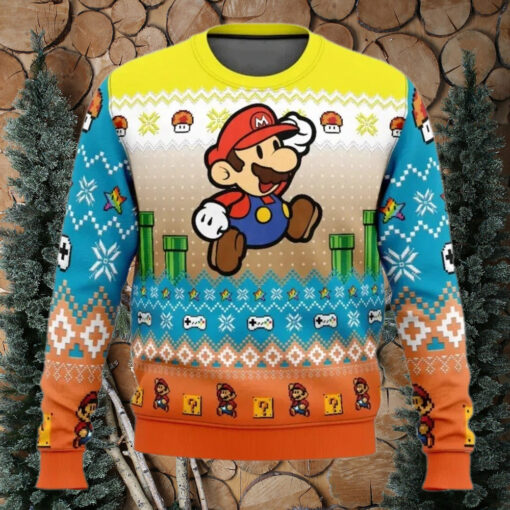 Ugly Christmas Sweater   Mario Adventure of Mario Bros